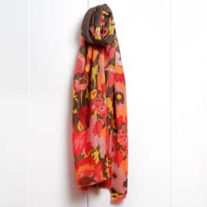 Secret Garden Mocha Wool Scarf