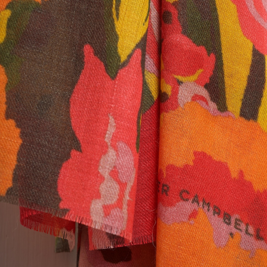 Secret Garden Mocha Wool Scarf - Image 4