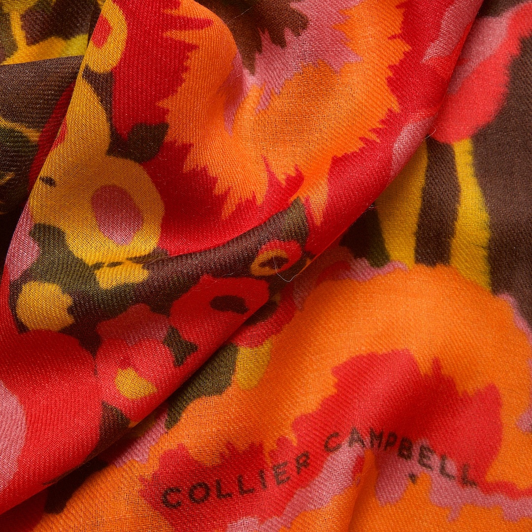 Secret Garden Mocha Wool Scarf - Image 5