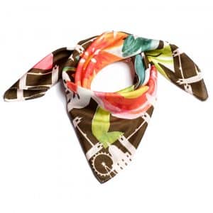 Grandiflora Skyline Square Silk Scarf